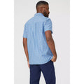 Aqua Blue - Back - Maine Womens-Ladies Checked Chambray Shirt