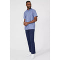 Pink - Side - Maine Womens-Ladies Checked Chambray Shirt