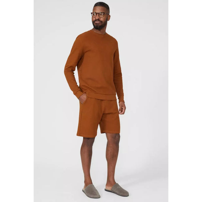 Camel - Pack Shot - Debenhams Mens Waffle Sweat Shorts