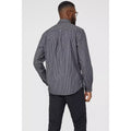 Dark Grey - Back - Maine Mens Gingham Long-Sleeved Shirt