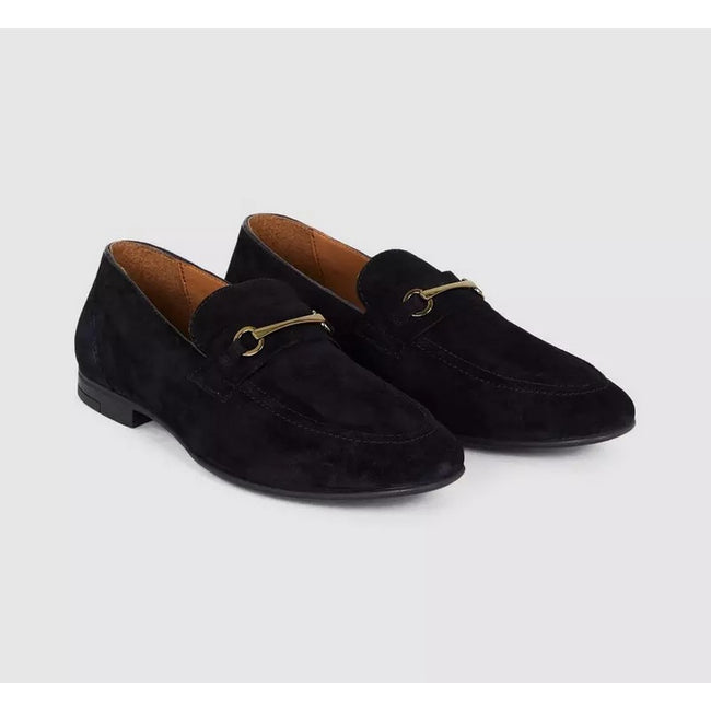 Black - Side - RedTape Mens Farrel Suede Loafers