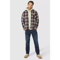 Oatmeal - Side - Mantaray Mens Checked Overshirt
