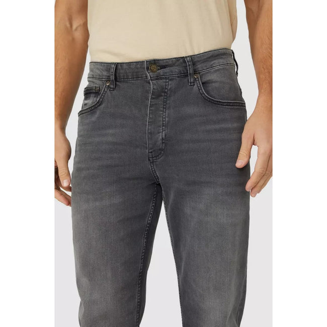 Black - Pack Shot - Mantaray Mens Washed Straight Jeans