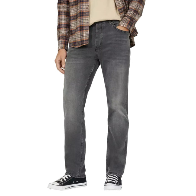 Black - Front - Mantaray Mens Washed Straight Jeans