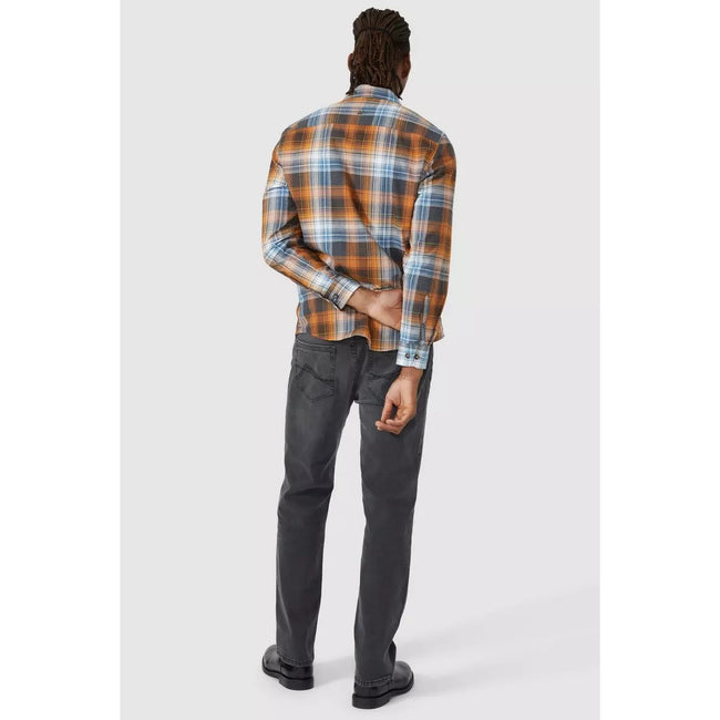 Dark Grey - Back - Mantaray Mens Washed Straight Jeans