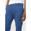 Mid Blue - Side - Mantaray Mens Plain Cargo Pants