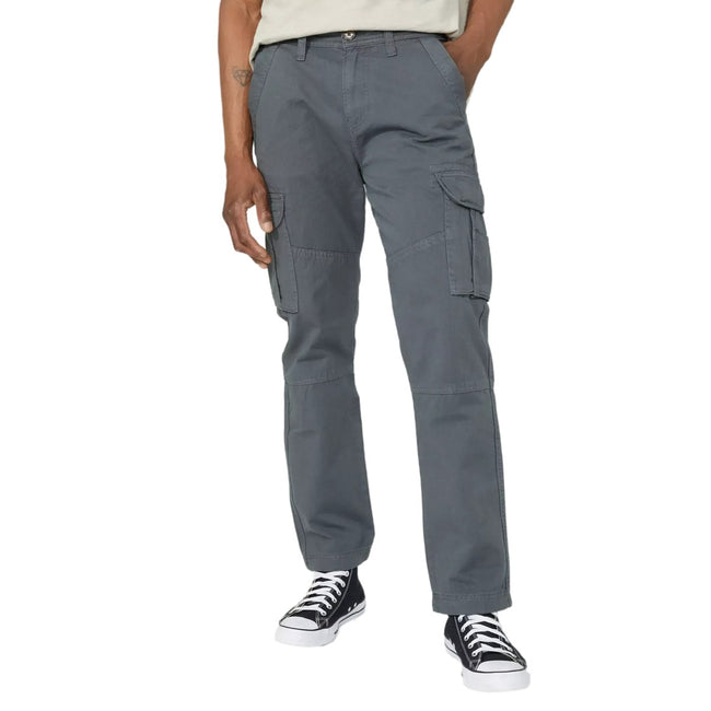 Dark Grey - Front - Mantaray Mens Plain Cargo Pants