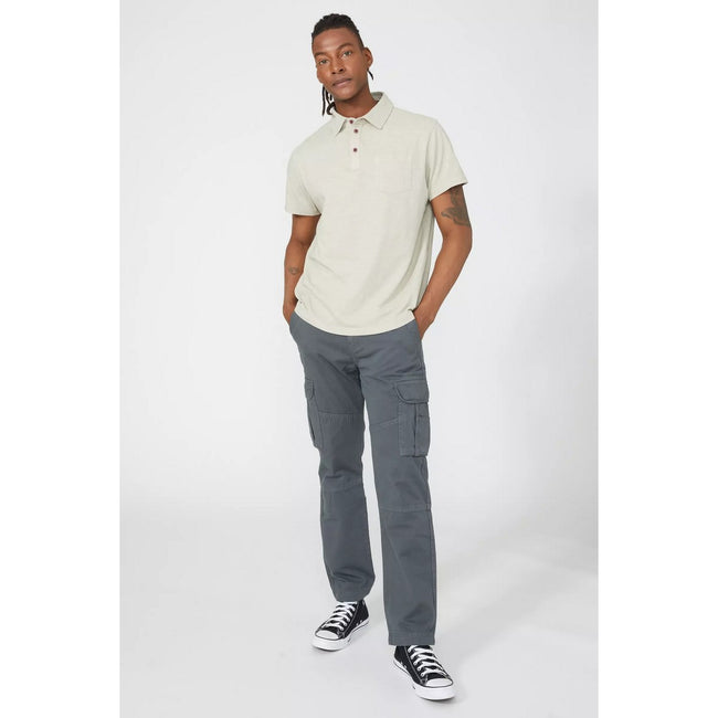 Dark Grey - Lifestyle - Mantaray Mens Plain Cargo Pants