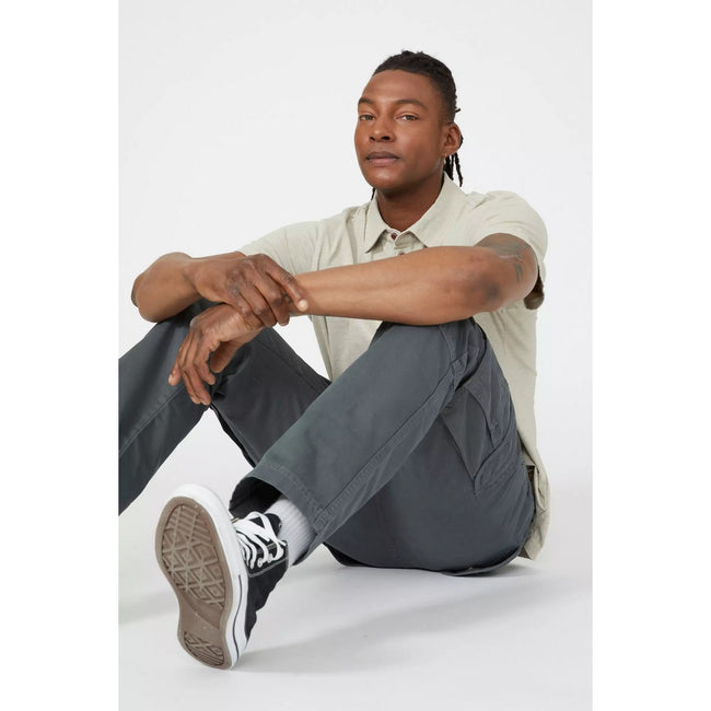 Dark Grey - Pack Shot - Mantaray Mens Plain Cargo Pants