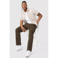Dark Brown - Lifestyle - Mantaray Mens Plain Cargo Pants