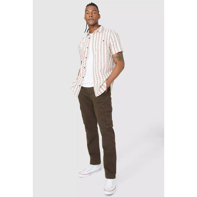 Dark Brown - Pack Shot - Mantaray Mens Plain Cargo Pants