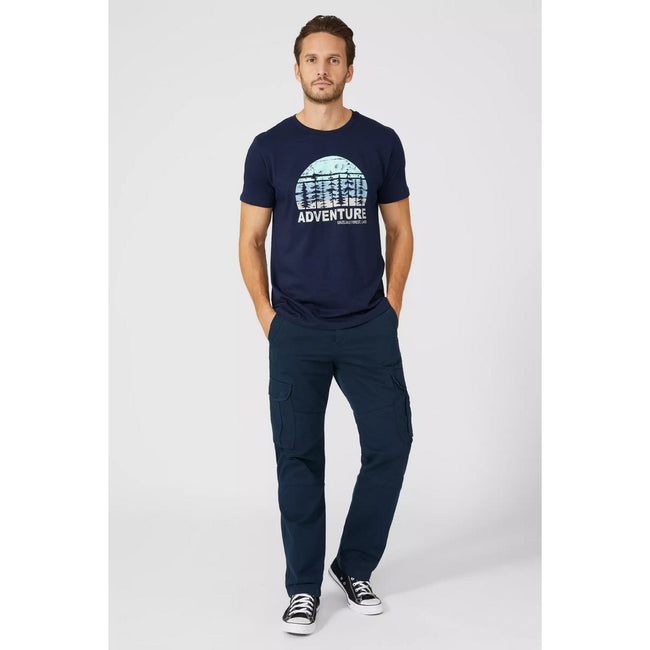 Navy - Lifestyle - Mantaray Mens Plain Cargo Pants