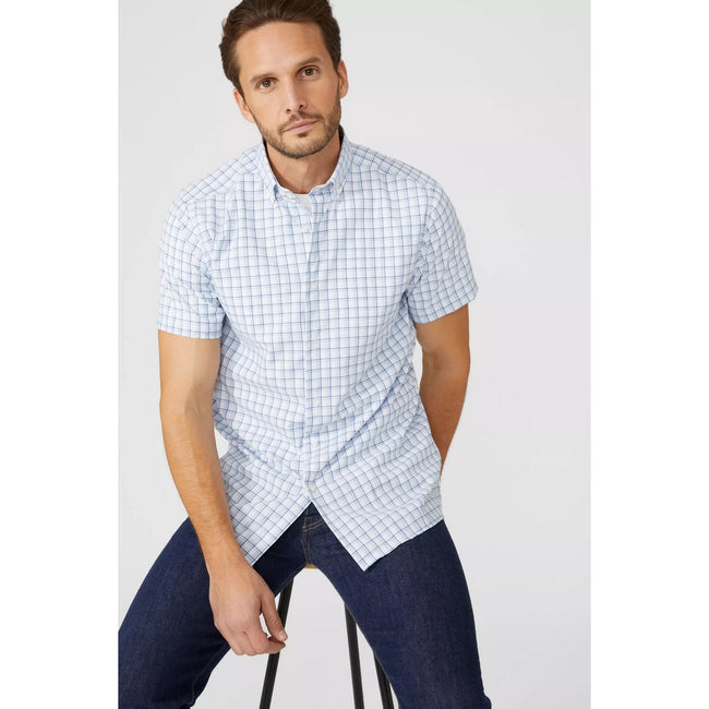 Blue - Lifestyle - Maine Mens Multi Graph Checked Shirt