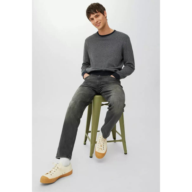 Dark Grey - Pack Shot - Mantaray Mens Washed Straight Jeans