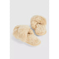 Nude - Side - Debenhams Womens-Ladies Crossover Slippers