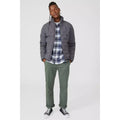 Dark Grey - Lifestyle - Mantaray Mens Hybrid Funnel Neck Padded Jacket