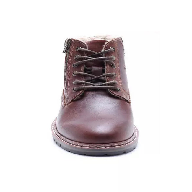 Brown - Side - RedTape Mens Sawston Leather Ankle Boots