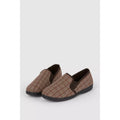 Brown - Lifestyle - Debenhams Mens Houndstooth Textile Slippers