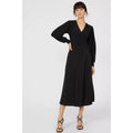 Black - Lifestyle - Principles Womens-Ladies Pleated Wrap Midi Dress