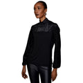 Black - Front - Principles Womens-Ladies Devore Animal Print Long-Sleeved Top
