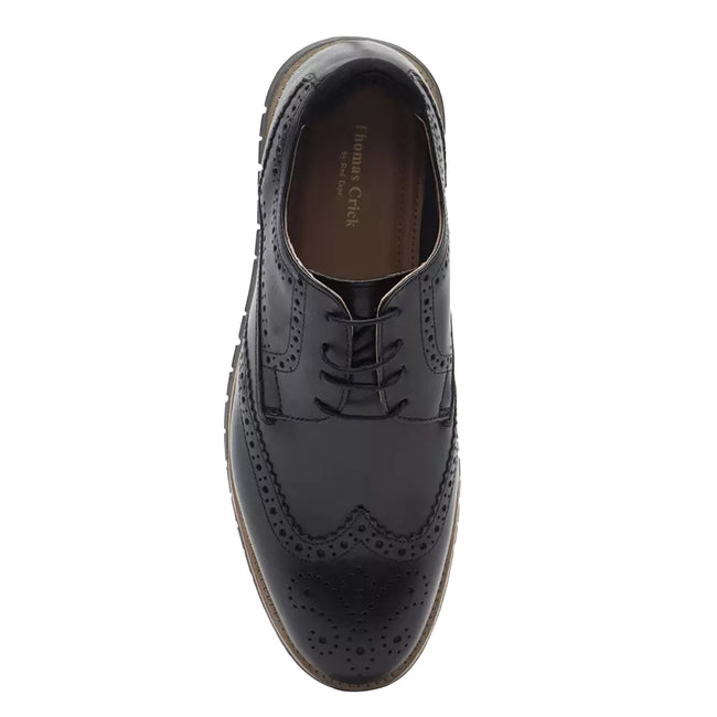 Black - Side - Debenhams Mens Thomas Crick Travis Leather Brogues