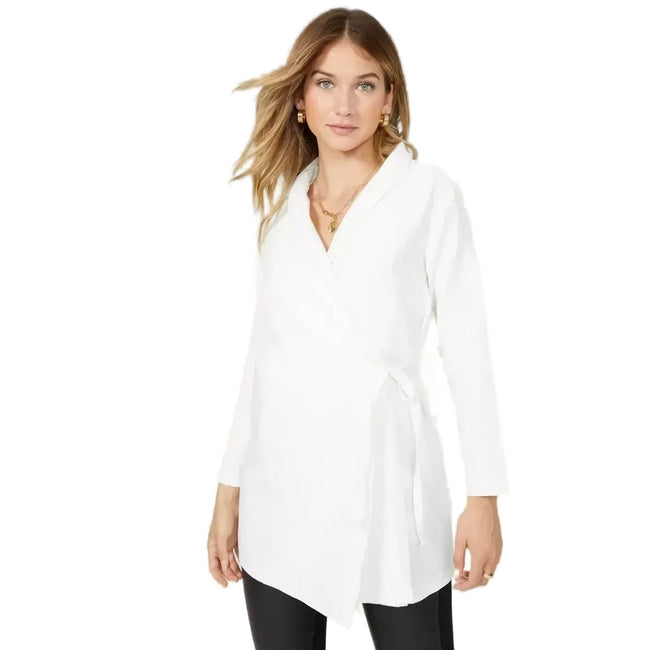 Ecru - Front - Principles Womens-Ladies Tie Wrap Blazer