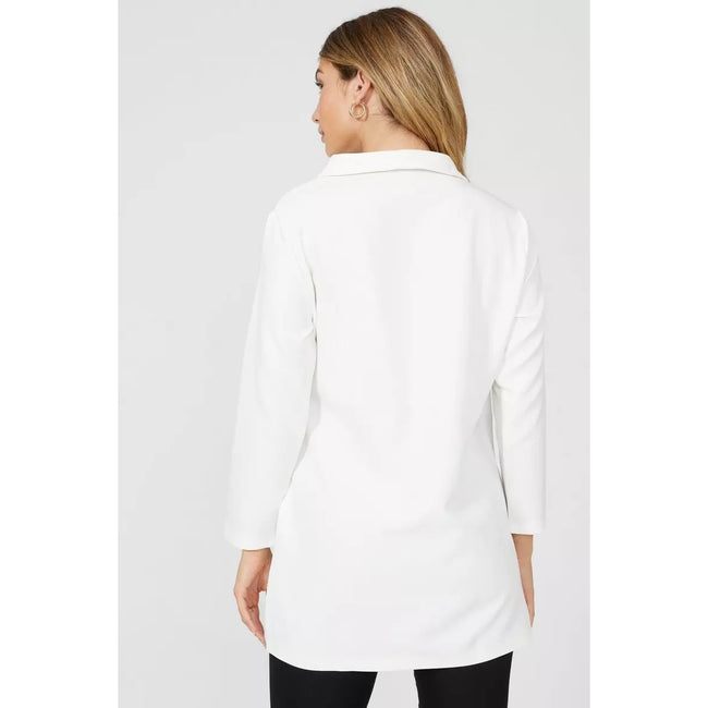 Ecru - Back - Principles Womens-Ladies Tie Wrap Blazer