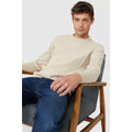 Stone - Lifestyle - Maine Mens Cable Cotton Crew Neck Sweatshirt