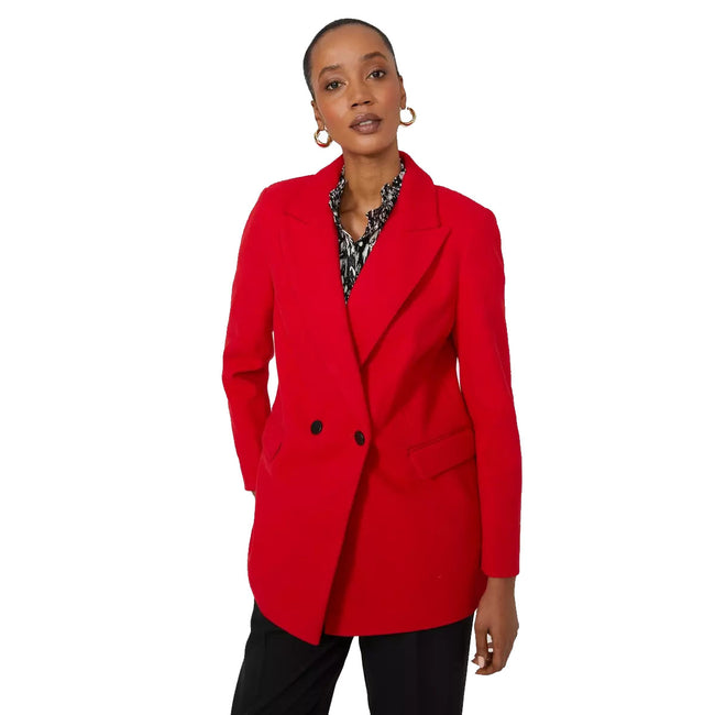Red - Front - Principles Womens-Ladies Double-Breasted Tailored Blazer