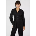 Black - Side - Principles Womens-Ladies Waist Tie Jumpsuit