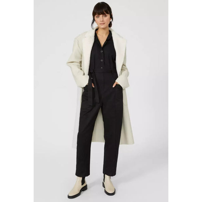 Black - Pack Shot - Principles Womens-Ladies Waist Tie Jumpsuit