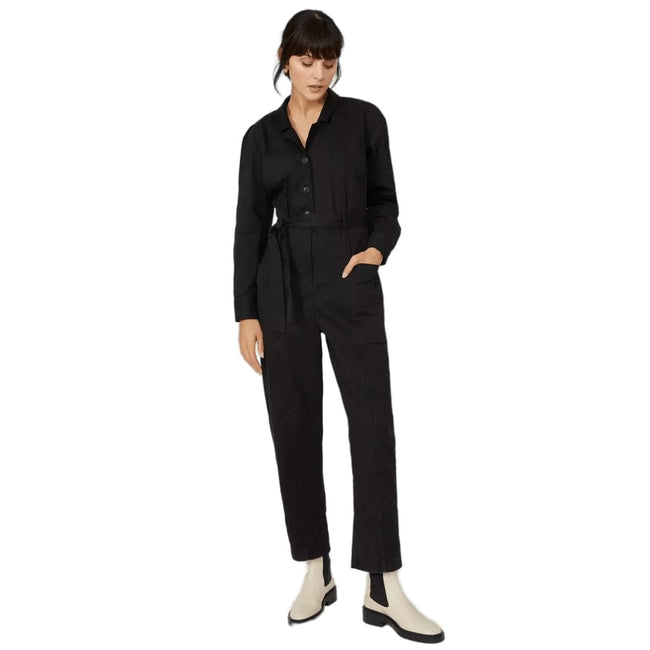 Black - Front - Principles Womens-Ladies Waist Tie Jumpsuit