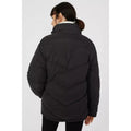 Black - Back - Principles Womens-Ladies Soft Touch Padded Short Coat