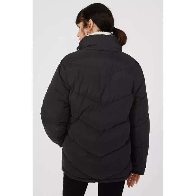 Black - Back - Principles Womens-Ladies Soft Touch Padded Short Coat