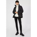 Black - Pack Shot - Principles Womens-Ladies Soft Touch Padded Short Coat