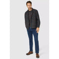 Navy - Pack Shot - Mantaray Mens Multi Check Overshirt
