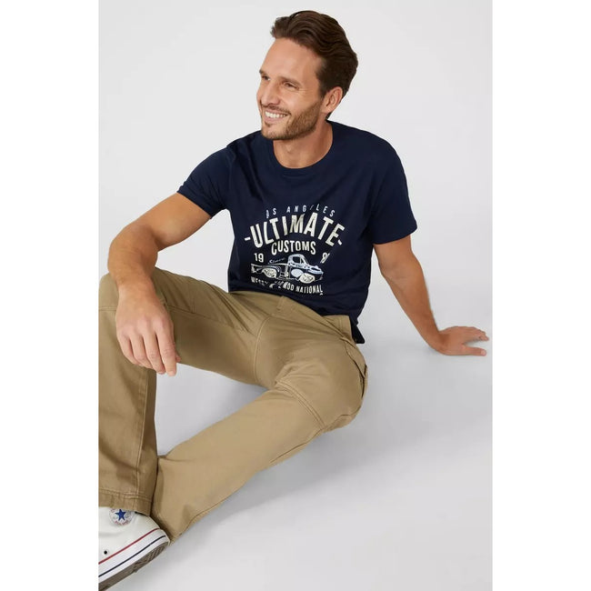 Navy - Pack Shot - Mantaray Mens Ultimate Customs Printed T-Shirt