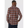 Brown - Back - Maine Mens Double Checked Shirt
