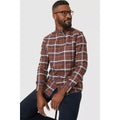Brown - Pack Shot - Maine Mens Double Checked Shirt