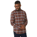 Brown - Front - Maine Mens Double Checked Shirt