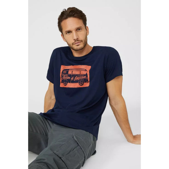 Navy - Lifestyle - Mantaray Mens Form & Function Printed T-Shirt