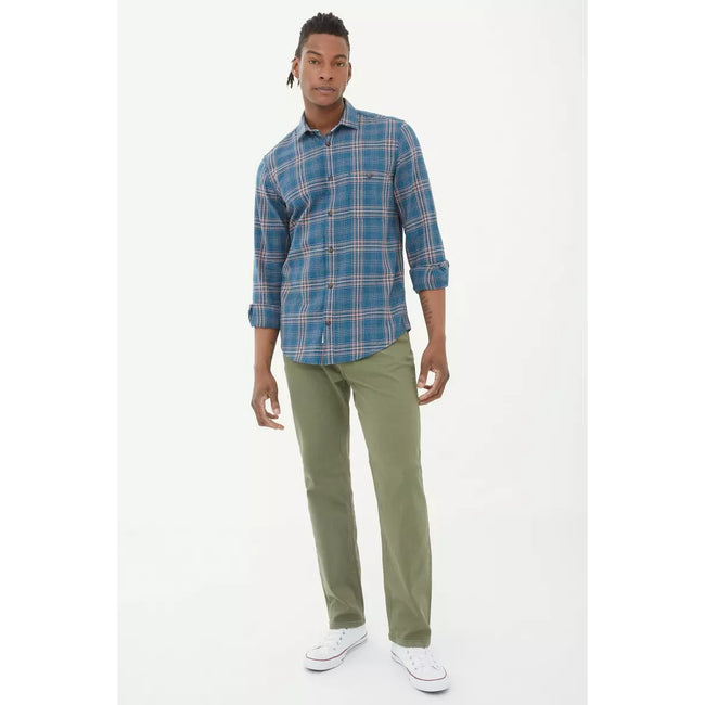 Khaki - Pack Shot - Mantaray Mens Garment Dyed Pants