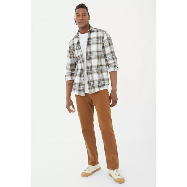 Tan - Pack Shot - Mantaray Mens Garment Dyed Pants