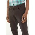 Dark Brown - Side - Mantaray Mens Garment Dyed Pants