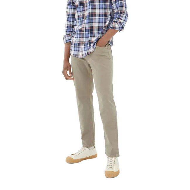 Taupe - Front - Mantaray Mens Garment Dyed Pants
