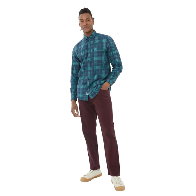 Wine - Front - Mantaray Mens Garment Dyed Pants