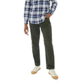 Dark Green - Front - Mantaray Mens Garment Dyed Pants