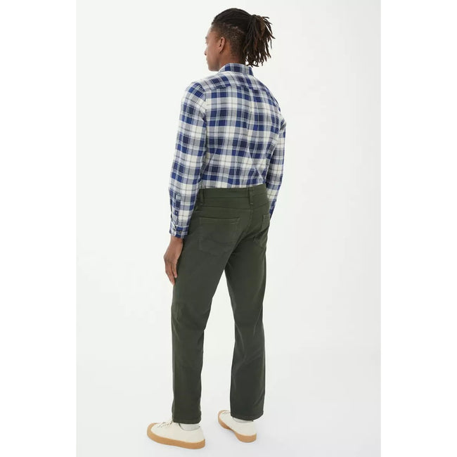 Dark Green - Back - Mantaray Mens Garment Dyed Pants