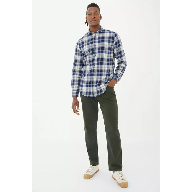 Dark Green - Pack Shot - Mantaray Mens Garment Dyed Pants