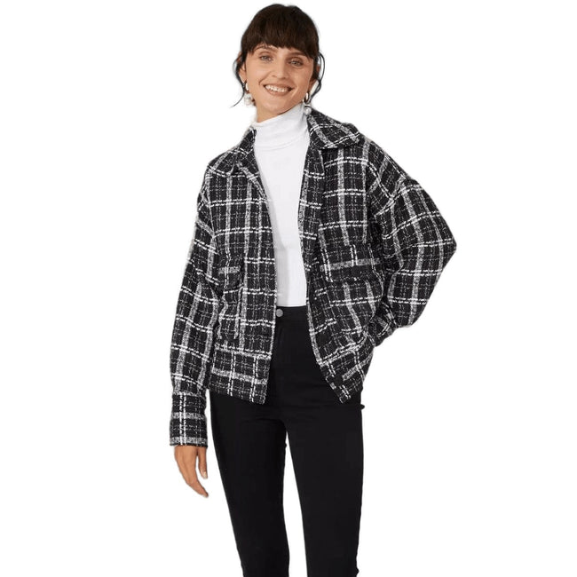 Monochrome - Front - Principles Womens-Ladies Bouclé Shirt Jacket